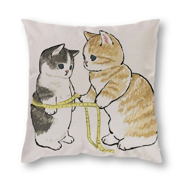 45*45 cm Cute Cat Pillow Case Cushion Cover