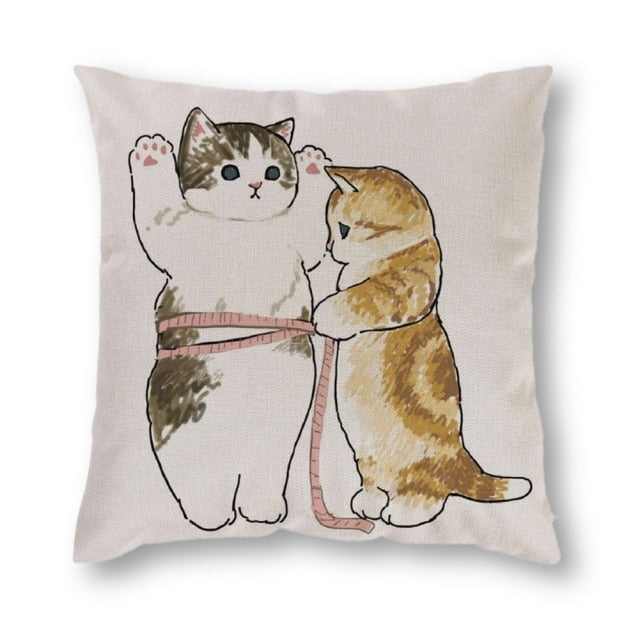 45*45 cm Cute Cat Pillow Case Cushion Cover
