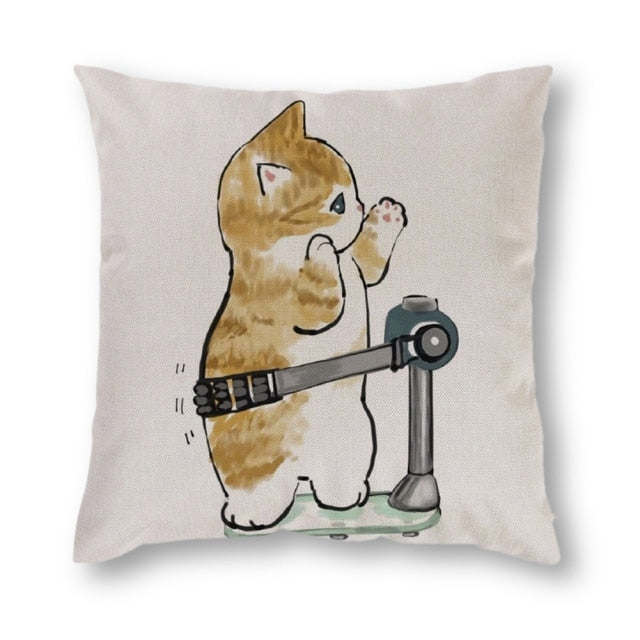 45*45 cm Cute Cat Pillow Case Cushion Cover