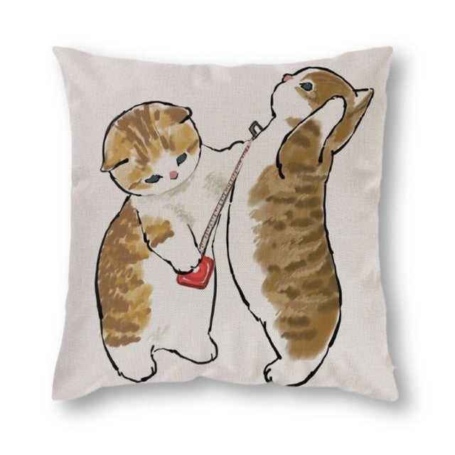 45*45 cm Cute Cat Pillow Case Cushion Cover