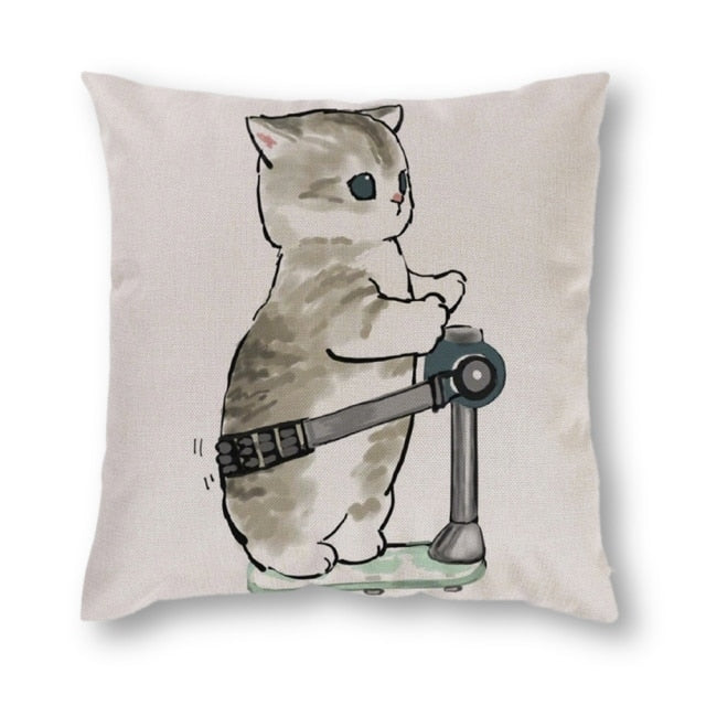45*45 cm Cute Cat Pillow Case Cushion Cover