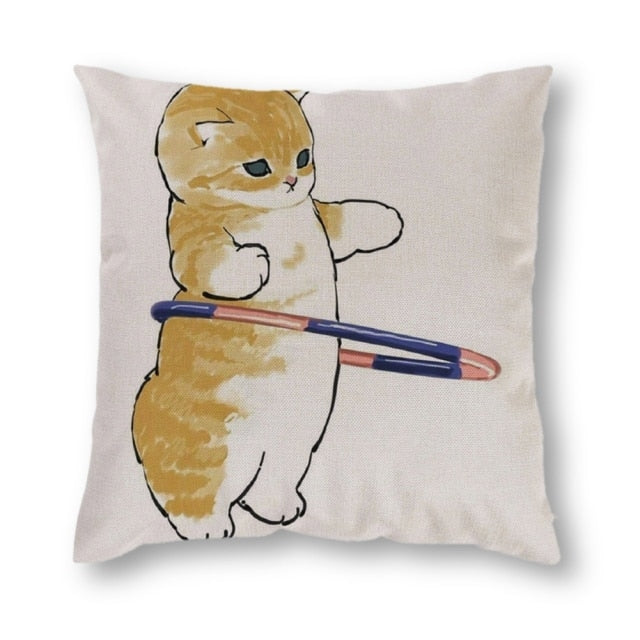 45*45 cm Cute Cat Pillow Case Cushion Cover