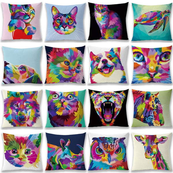 45*45 cm Multi-colour Animal Pattern Pillow Case Cushion Cover