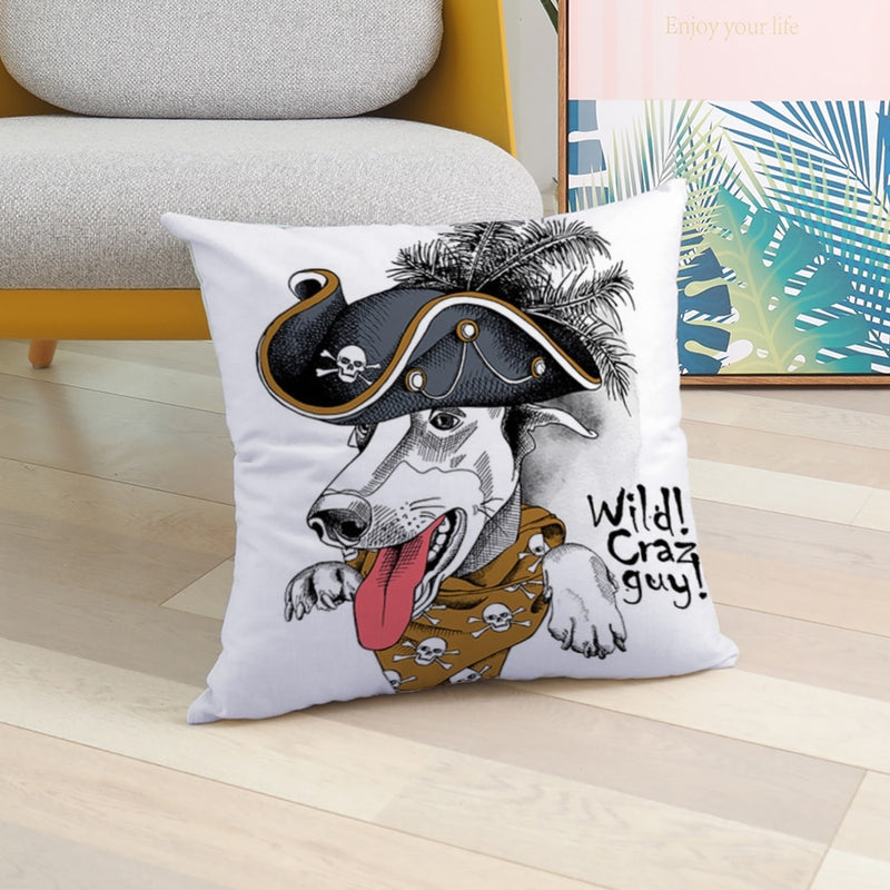 45*45 cm Cartoon Dog Short Plush Pillow Case Cushion Cover