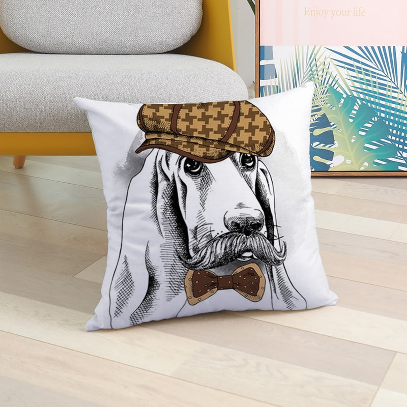 45*45 cm Cartoon Dog Short Plush Pillow Case Cushion Cover