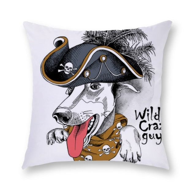 45*45 cm Cartoon Dog Short Plush Pillow Case Cushion Cover
