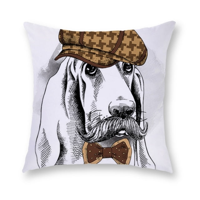 45*45 cm Cartoon Dog Short Plush Pillow Case Cushion Cover