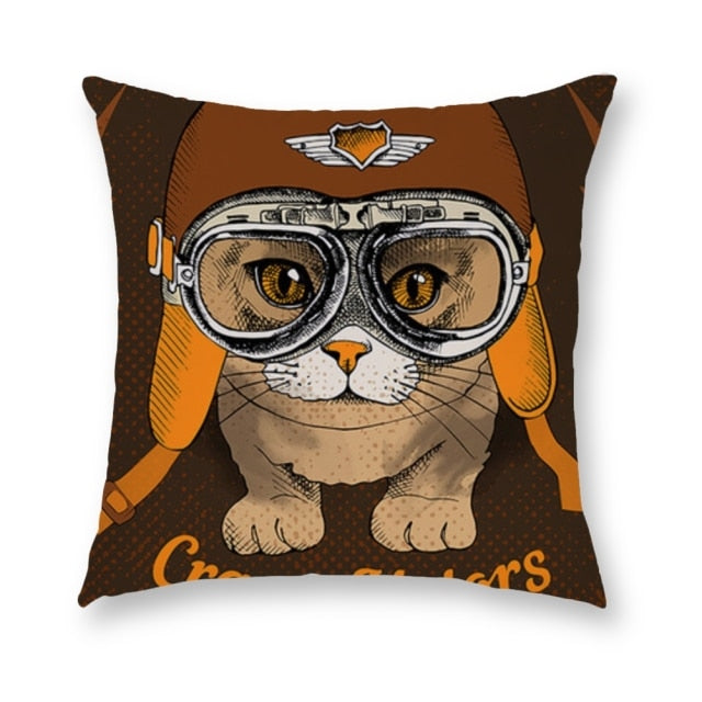 45*45 cm Cartoon Dog Short Plush Pillow Case Cushion Cover