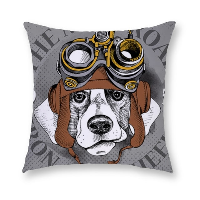 45*45 cm Cartoon Dog Short Plush Pillow Case Cushion Cover
