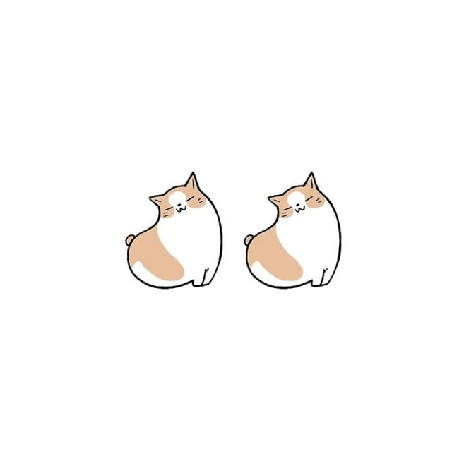Siamese Cat Acrylic Stud Earring 45782733