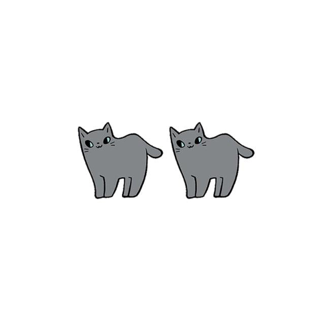 Siamese Cat Acrylic Stud Earring 45782733
