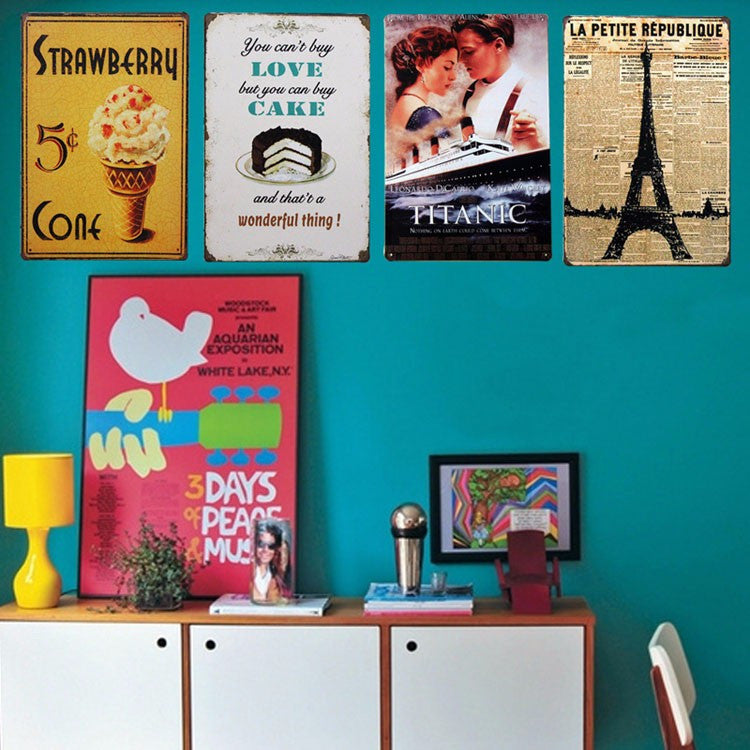 30*30cm Dog Vintage Metal Tin Signs Home Wall Deco N140