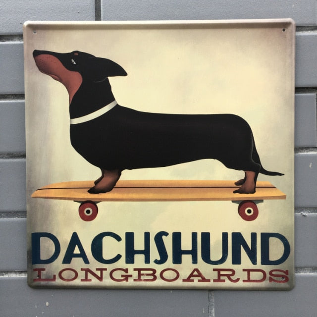 30*30cm Dog Vintage Metal Tin Signs Home Wall Deco N140