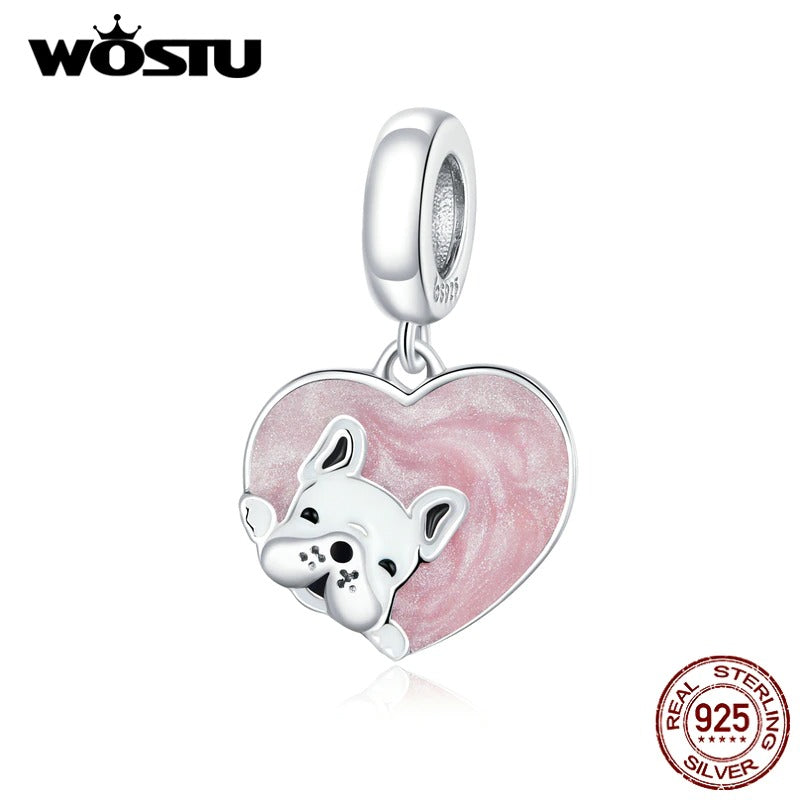 925 Sterling Silver Heart Shape Charm CQC1611