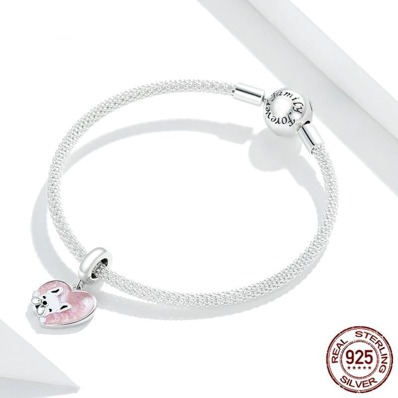 925 Sterling Silver Heart Shape Charm CQC1611